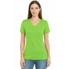 T-shirt Damski limonka dekolt w serek roz. L